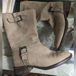 Cole haan two buckle tan boots